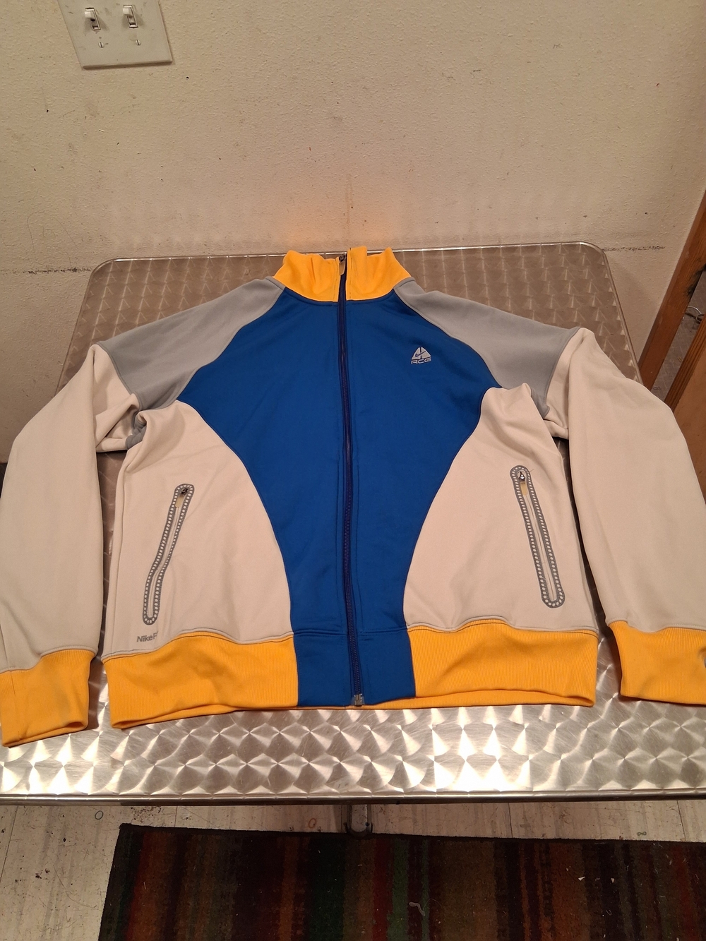 Y2K Nike ACG Colorblock Jacket in Blue, Gray & Yellow